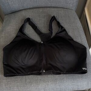 DSG Women's Zip-Front Black Sports Bra
